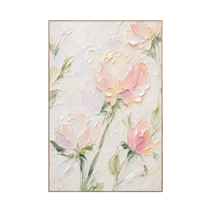 Blush Stem Floral Wall Art | Oildeco