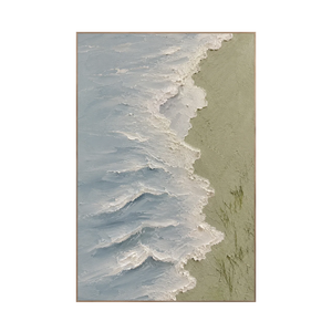 Blue Shore Textured Wall Art | Oildeco