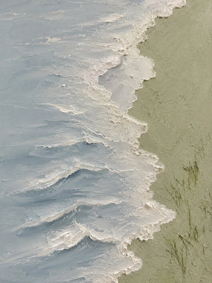 Blue Shore Textured Wall Art room scene 1 | Oildeco