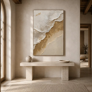 Gilded Ridge Textured Wall Art room scene 1 | Oildeco
