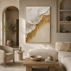 Gilded Ridge Textured Wall Art room scene 3 | Oildeco
