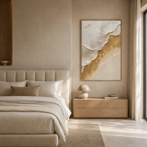 Gilded Ridge Textured Wall Art room scene 4 | Oildeco