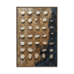 Pebble Grid Textured Wall Art | Oildeco