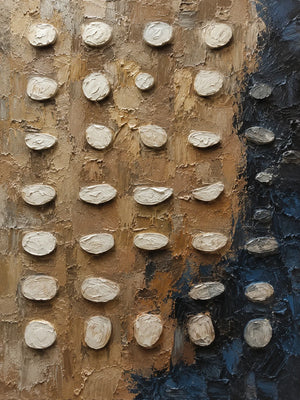 Original artwork view of Pebble Grid Textured Wall Art | Oildeco
