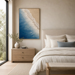 Azure Foam Textured Wall Art room scene 5 | Oildeco