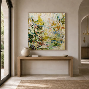 Meadow Mosaic Floral Wall Art room scene 4 | Oildeco