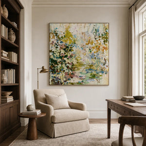 Meadow Mosaic Floral Wall Art room scene 5 | Oildeco