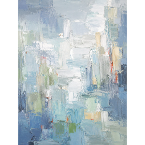 Blue Mist Cityscape Wall Art | Oildeco
