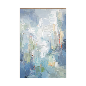 Blue Mist Cityscape Wall Art room scene 6 | Oildeco