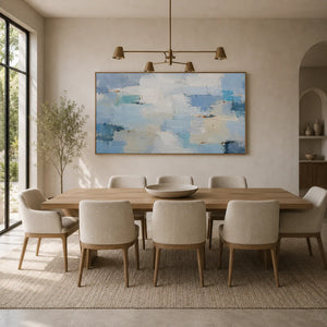 Blue Horizon Panoramic Wall Art room scene 4 | Oildeco