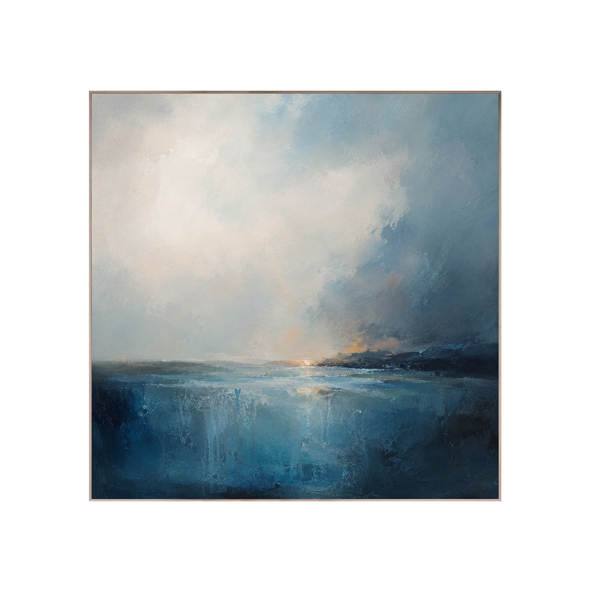 Blaue Flut Meereslandschaft Wandkunst