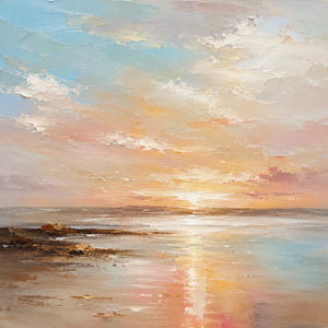 Pastel Tide Seascape Wall Art | Oildeco