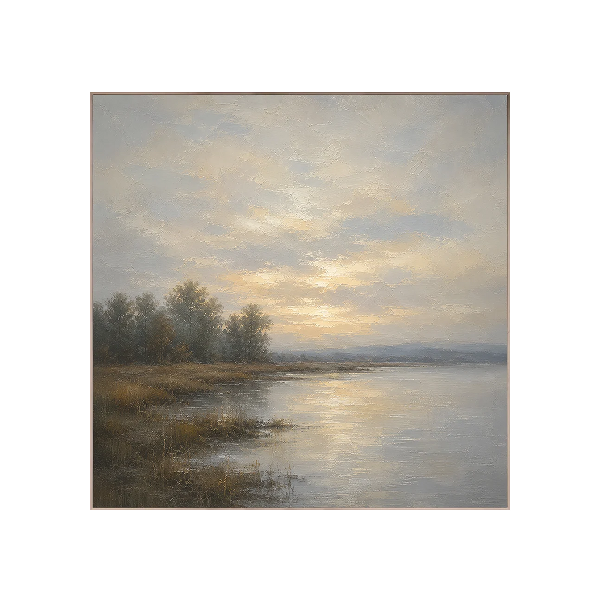 Misty Lake Landscape Wall Art