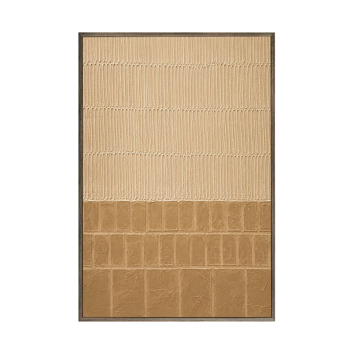 Arte de pared texturizado con cuadrícula de arena