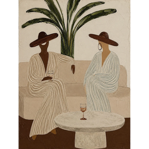 Palm Hat Figure Wall Art | Oildeco