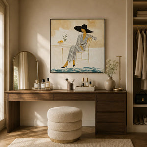 Coastal Muse Figure Wall Art room scene 1 | Oildeco