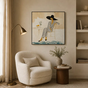 Coastal Muse Figure Wall Art room scene 2 | Oildeco