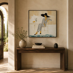Coastal Muse Figure Wall Art room scene 3 | Oildeco