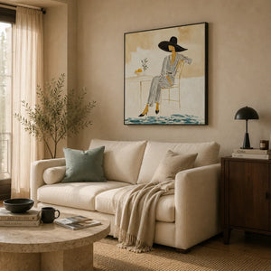 Coastal Muse Figure Wall Art room scene 4 | Oildeco