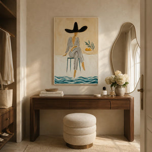 Citrus Muse Figure Wall Art room scene 1 | Oildeco