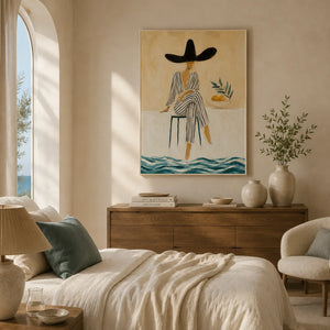 Citrus Muse Figure Wall Art room scene 1 | Oildeco