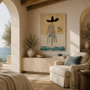 Citrus Muse Figure Wall Art room scene 4 | Oildeco