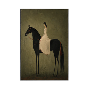 Rider in Olive Wall Art | Oildeco