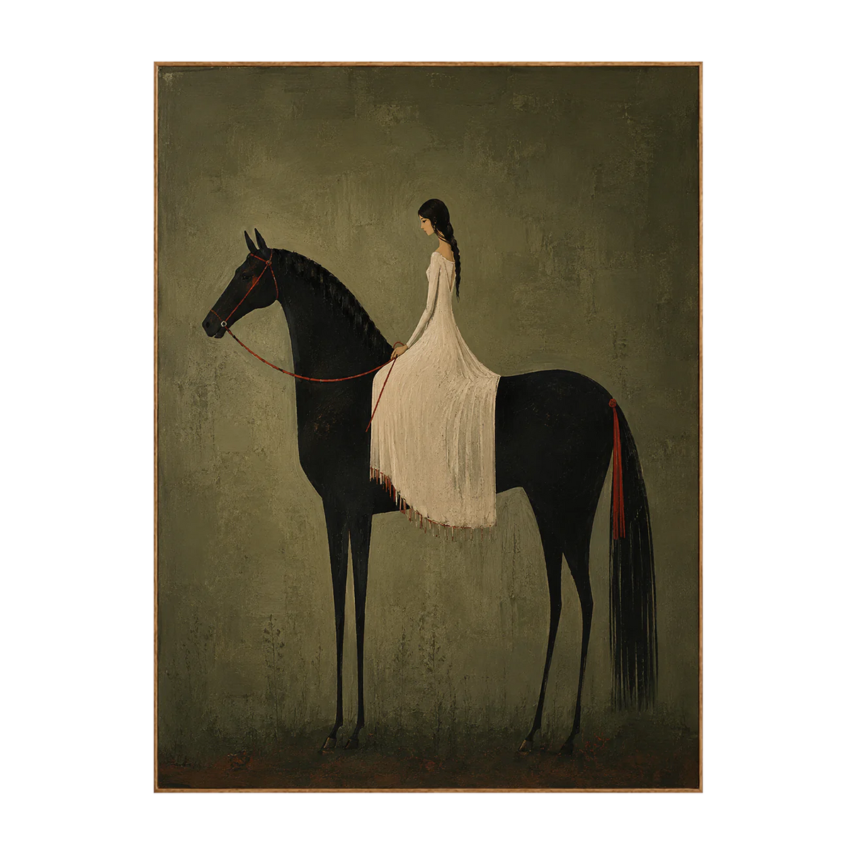 Rider in Olive Wall Art