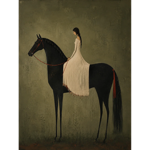 Rider in Olive Wall Art | Oildeco