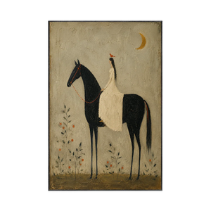 Moonlit Rider Horse Wall Art room scene 6 | Oildeco