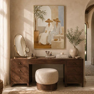 Palm Shade Figures Wall Art room scene 2 | Oildeco