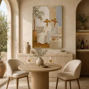 Palm Shade Figures Wall Art room scene 4 | Oildeco
