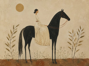 Sunlit Rider Horse Wall Art artwork view | Oildeco