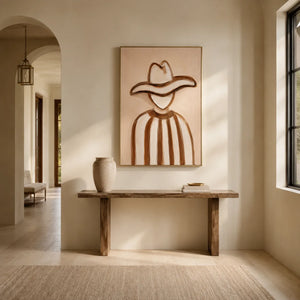 Western Contour Figure Wall Art styled interior scene 1 | Oildeco