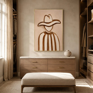 Western Contour Figure Wall Art styled interior scene 2 | Oildeco