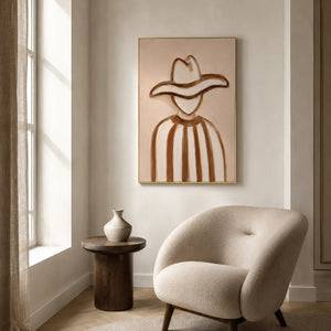 Western Contour Figure Wall Art styled interior scene 4 | Oildeco