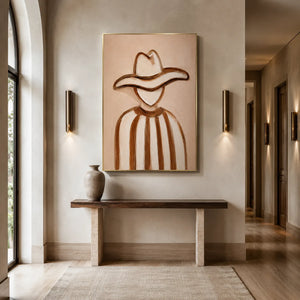 Western Contour Figure Wall Art styled interior scene 5 | Oildeco