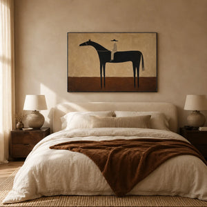 Quiet Rider Horse Wall Art styled interior scene 5 | Oildeco