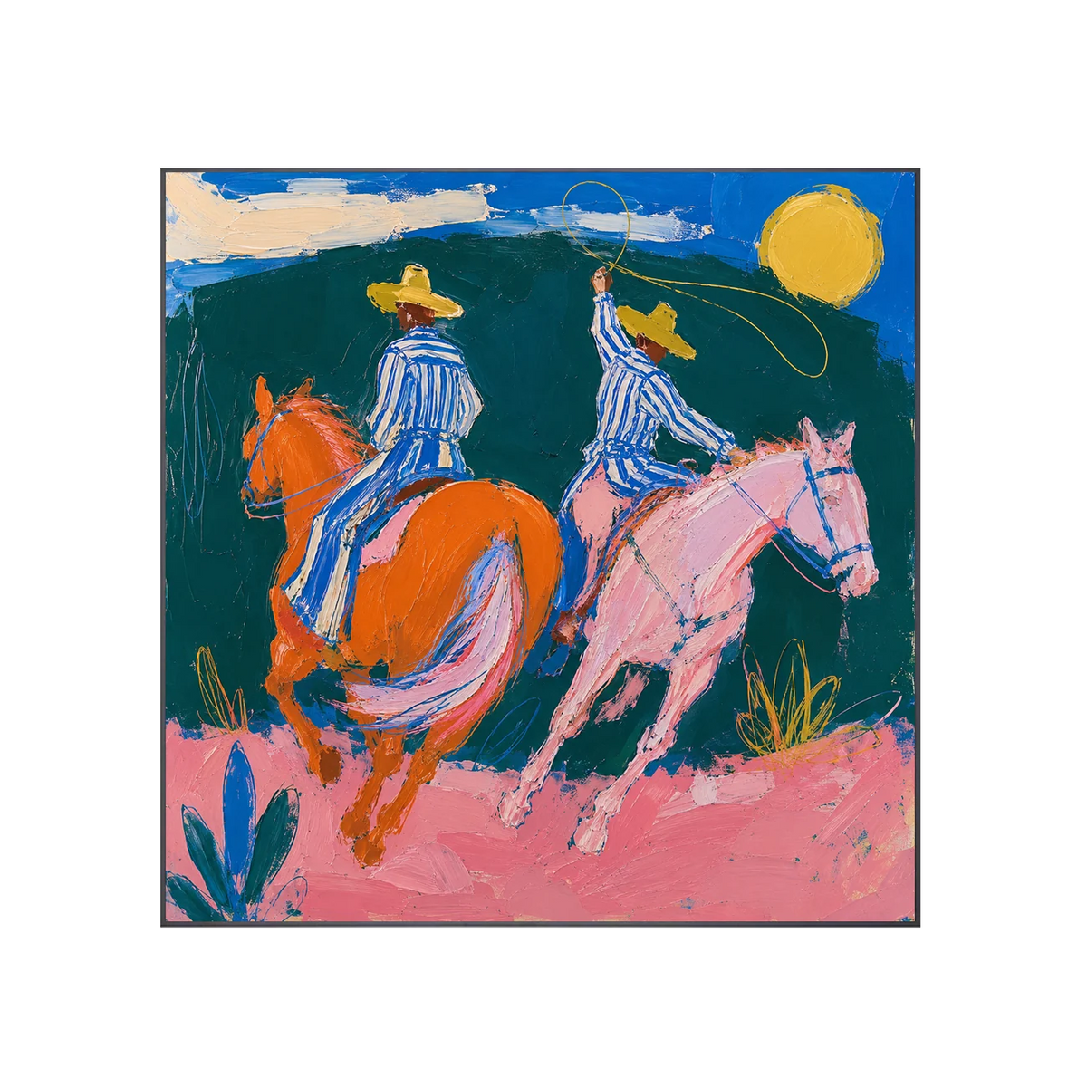 Chromatic Riders Horse Wall Art