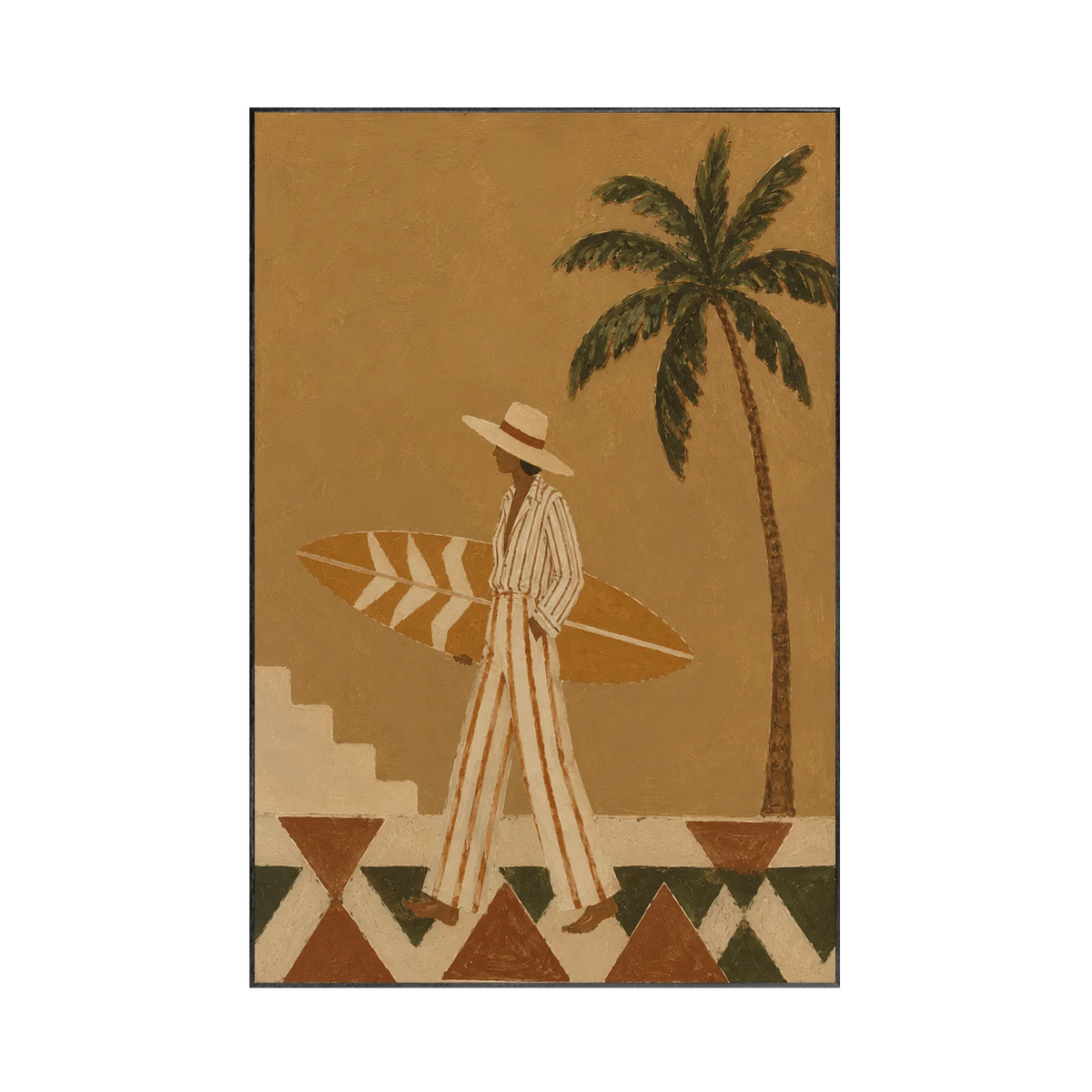 Palmenweg-Figur-Wandkunst