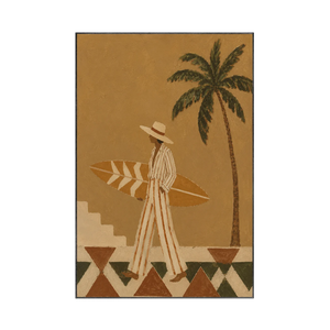 Palm Walk Figure Wall Art | Oildeco