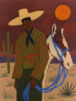 Desert Companion Horse Wall Art artwork view | Oildeco