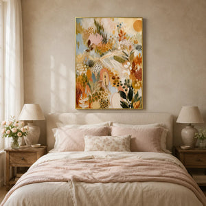 Pastel Botanica Floral Wall Art styled interior scene 2 | Oildeco