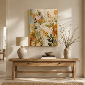 Pastel Botanica Floral Wall Art styled interior scene 3 | Oildeco