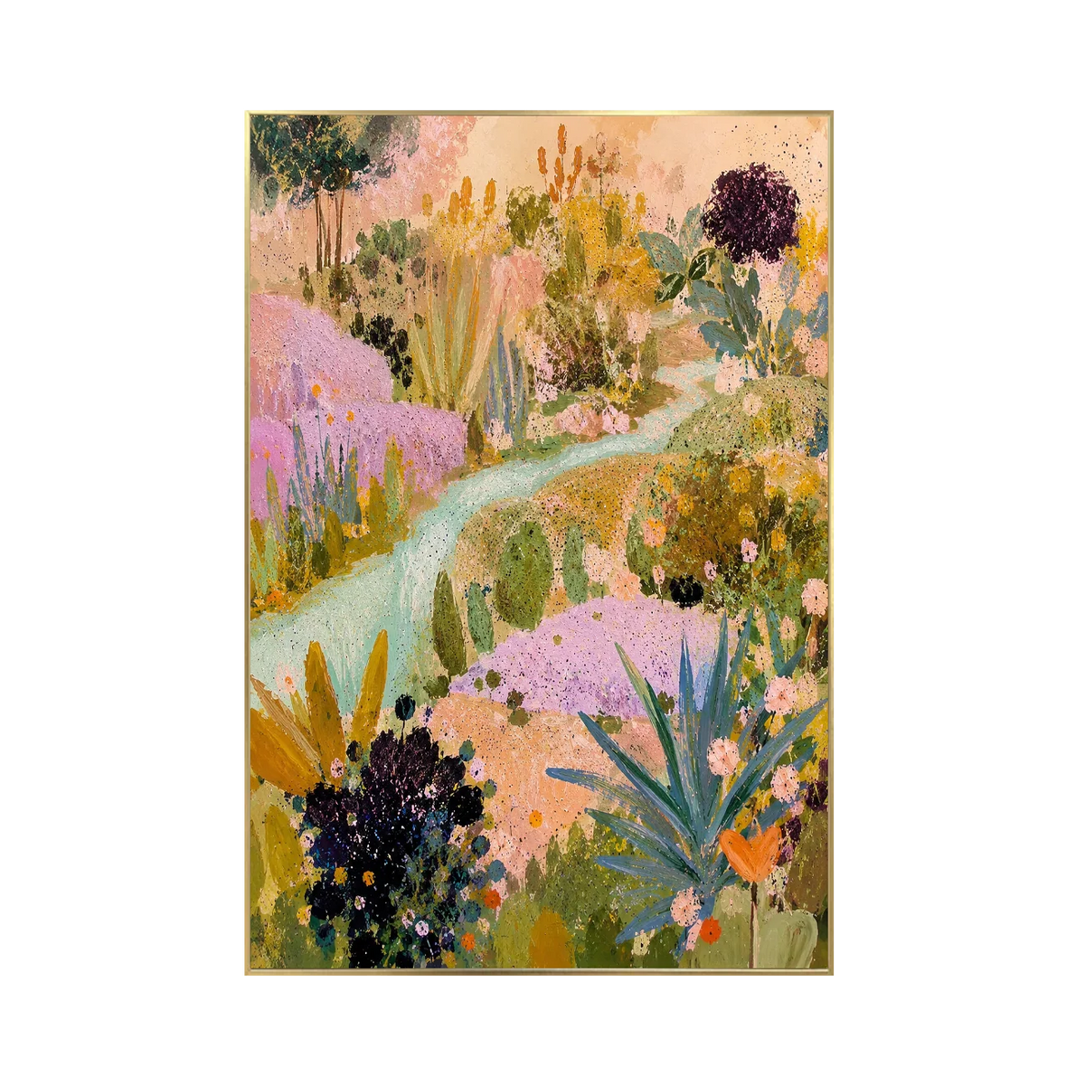 Wildblumenpfad Blumige Wandkunst