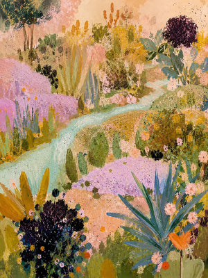 Wildflower Path Floral Wall Art artwork view | Oildeco