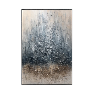 Blue Mist Abstract Wall Art | Oildeco