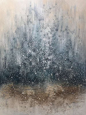 Original artwork view of Blue Mist Abstract Wall Art | Oildeco