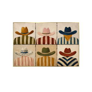 Western Hat Grid Wall Art | OILDECO