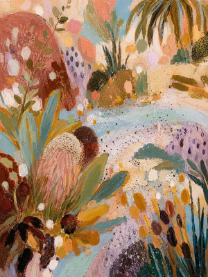 Desert Bloom Abstract Wall Art artwork view | OILDECO